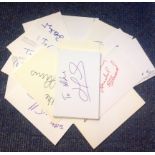 Tennis collection 40, signed 6x4 index cards from players from the last 30 years. Includes Roger