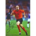 Football Jaap Stam 11x8 signed colour photo pictured in action for Holland. Stam played for