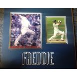 Cricket Freddie Flintoff 16x18 overall mounted signature piece including 8x9 signed colour photo and