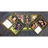 Football Barcelona Legends collection three outstanding mounted signature pieces from Lionel