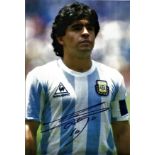 Football Diego Maradona 12x8 signed colour photo pictured in Argentina kit. Diego Armando