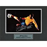 Football Pele 16x12 overall signed 12x8 mounted colour photo. Edson Arantes do Nascimento (Brazilian