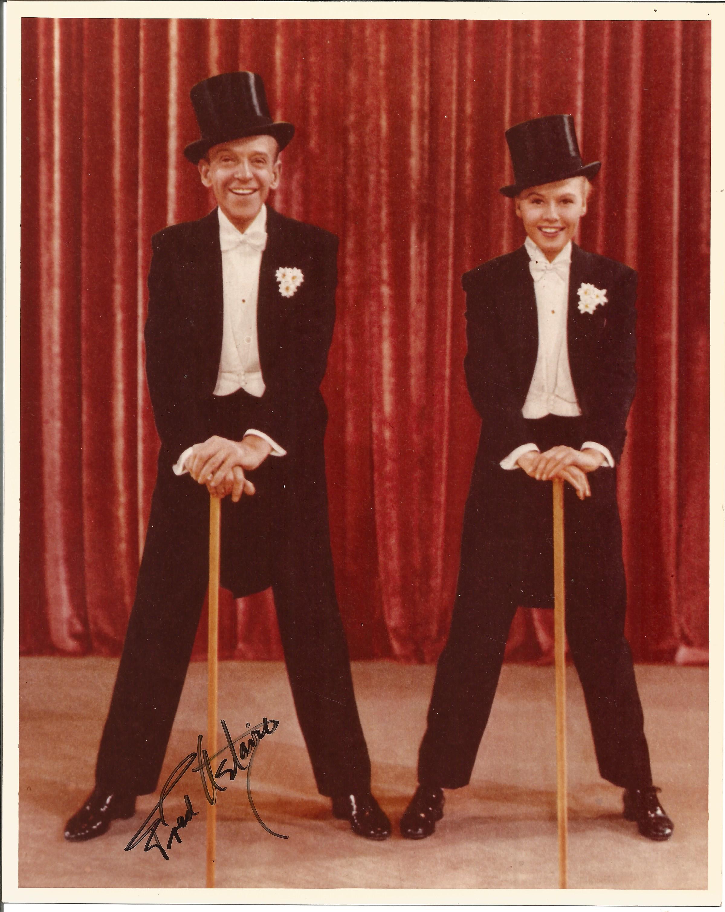 Fred Astaire signed 10x8 colour photo. May 10, 1899 - June 22, 1987) was an American dancer, singer,