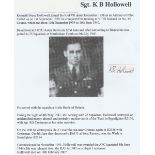 Signature of Sergeant (later) Flight Lieutenant Kenneth Bruce Hollowell AFC Pilot 25 Squadron Battle