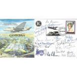 Multisigned Canberra bomber planes and places cover. One of only 52 signed by WW2 heroes at an