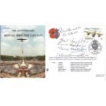 Victoria and George Cross multiple signed 75th ann Royal British Legion cover. Signed by Richard