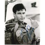 Tom Cruise signed 10x8 b/w photo from Top Gun. American actor and producer. He started his career at