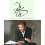 Paul Young Singer Signed Card With Photo. Good Condition. All signed items come with our certificate