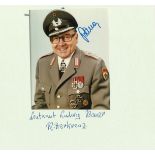 Military World War II collection over 20 signatures on b/w and coloured photos of various German