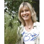 Olivia Newton John signed 10x8 colour photo. English-Australian singer, songwriter, actress,