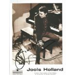 Jools Holland Squeeze Keyboard Legend Signed 8x11 Promo Photo. Good Condition. All signed items come