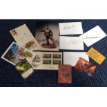 WW2 US Medal of Honour winners collection. Selection of small signed cards, pieces photo signed by