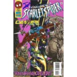 Sal Buscema, Stan Lee and Joe Sinnott signed The Spectacular Scarlet Spider comic. Signed on front