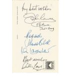 Dads Army John Laurie, James Beck, Ian Lavender and Arthur Lowe signed postcard. Good Condition. All