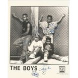 The Boys American R&B Boy Band Fully Signed Vintage Motown 8x10 Promo Music Photo. Good Condition.