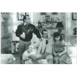 John Challis and Sue Holderness signed 12x8 b/w photo from Only Fools and Horses, pictured with