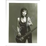 Joan Jett signed 8x6 b/w photo. American rock singer, songwriter, composer, musician, record