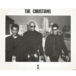 The Christians Fully Signed Vintage Island 8x10 Promo Music Photo. Good Condition. All signed
