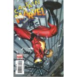 Ed Vines, Stan Lee and Ed McGuinness signed Captain Marvel comic. Good Condition. All signed items