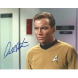 William Shatner signed 10x8 colour photo as Capt James T Kirk in Star Trek. Good Condition. All