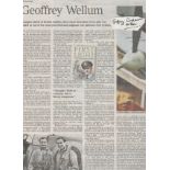 WW2 Signature and obituary (Daily Telegraph 21 July 2018) of Squadron Leader Geoffrey H. A. Wellum