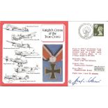 World War Two Knights Cross of the Iron Cross flown cover signed by Instructor Pilot Major Graf