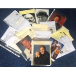 TV/Comedy signed collectin. 70+ items. Assortment of photos, signaure pieces, signed album pages.