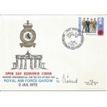 RAF signed cover by Oberleutnant Friedrich Korner (Luftwaffe Fighter pilot: North Africa). Open