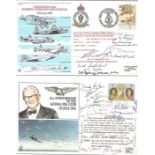 Aviation Dambusters collection 5 signed flown FDCs signatures include John Hutchinson, Jeremy