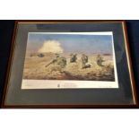 Zero Alpha Airstrip Secure' framed Print signed by Artist David Rowland & Regiment Commandant. 80