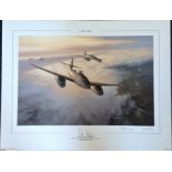 World war 2 aviation print. 16X20 coloured print Air Aces by the artist Mark Postlethwaite signed by