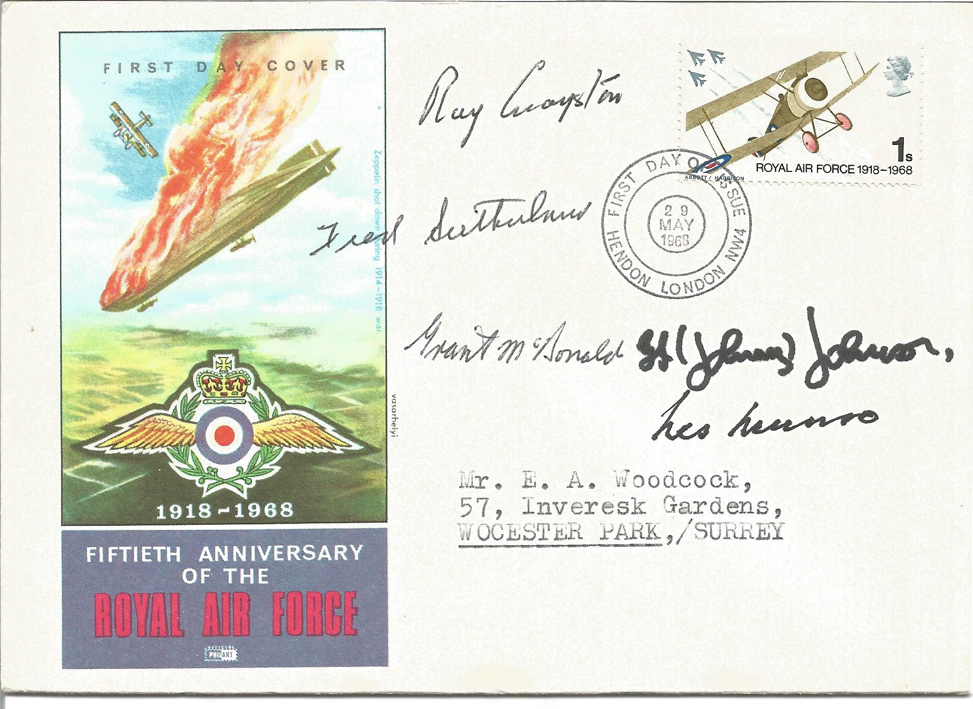 Dambusters World War Two cover signed by Sqn Ldr J. Les Munro CNZM, DSO, QSO, DFC, Sqn Ldr George