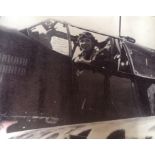 World War Two 20x16 signed b w photo by Bill Bullard? Lt Col US air force 748557 El Man Hombre. Good