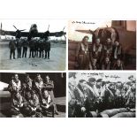 World War Two collection 6, 6x8 b w photos individually signed by bomber command veterans Flt Lt