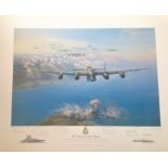 World war 2 aviation print. 29x23 Coloured Print The sinking of the Tirpitz by the artist Frank