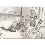 Jayne Mansfield signed 6 x 5 b/w magazine photo. Good Condition. We combine postage on multiple