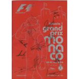 Multi-signed Formula 1 Grand Prix Monaco 2004 programme. Signed by Hill, Brundle, Newey, Vettel,