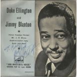 Duke Ellington signed 45 rpm record sleeve Pitter panther patter, Mr J.B Blues, Sophisticated Lady