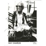 Ray Charles signed 10x8 b/w photo. Good Condition. We combine postage on multiple winning lots and