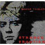 Roger Taylor signed to front of Strange Frontier 33rpm record, Record inside. Good Condition. We