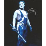 Sting signed 10 x 8 colour Wrestling Portrait Photo, from in person collection autographed at New