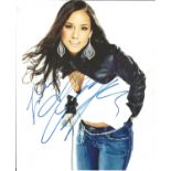 Alicia Keys signed 10 x 8 colour Music Promo Portrait Photo, from in person collection autographed