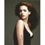 Anne Hathaway signed 10 x 8 colour Photoshoot Portrait Photo, from in person collection autographed