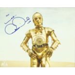 Anthony Daniels signed 10 x 8 colour C3Po Star Wars Shot Landscape Photo, from in person collection