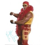 Hulk Hogan signed 10 x 8 colour Wrestling Portrait Photo, from in person collection autographed at