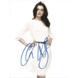 Anne Hathaway signed 10 x 8 colour Photoshoot Portrait Photo, from in person collection autographed
