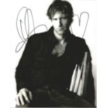 Aaron Eckhart signed 10 x 8 b/w Photoshoot Portrait Photo, from in person collection autographed at