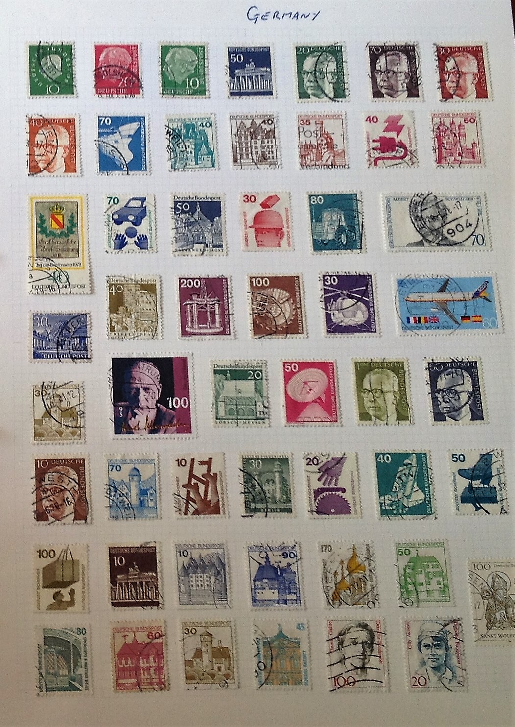 British Commonwealth and Europe stamp collection in luxury brown ring binder over 200 stamps from - Image 3 of 5