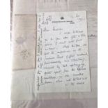 GB letter collection inc. 12 documents such as Als letter from Marlborough House 1949, TLS from