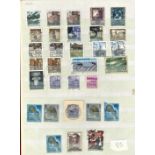 European high value stamp collection in red stock book 13 pages full of highly collectable stamps